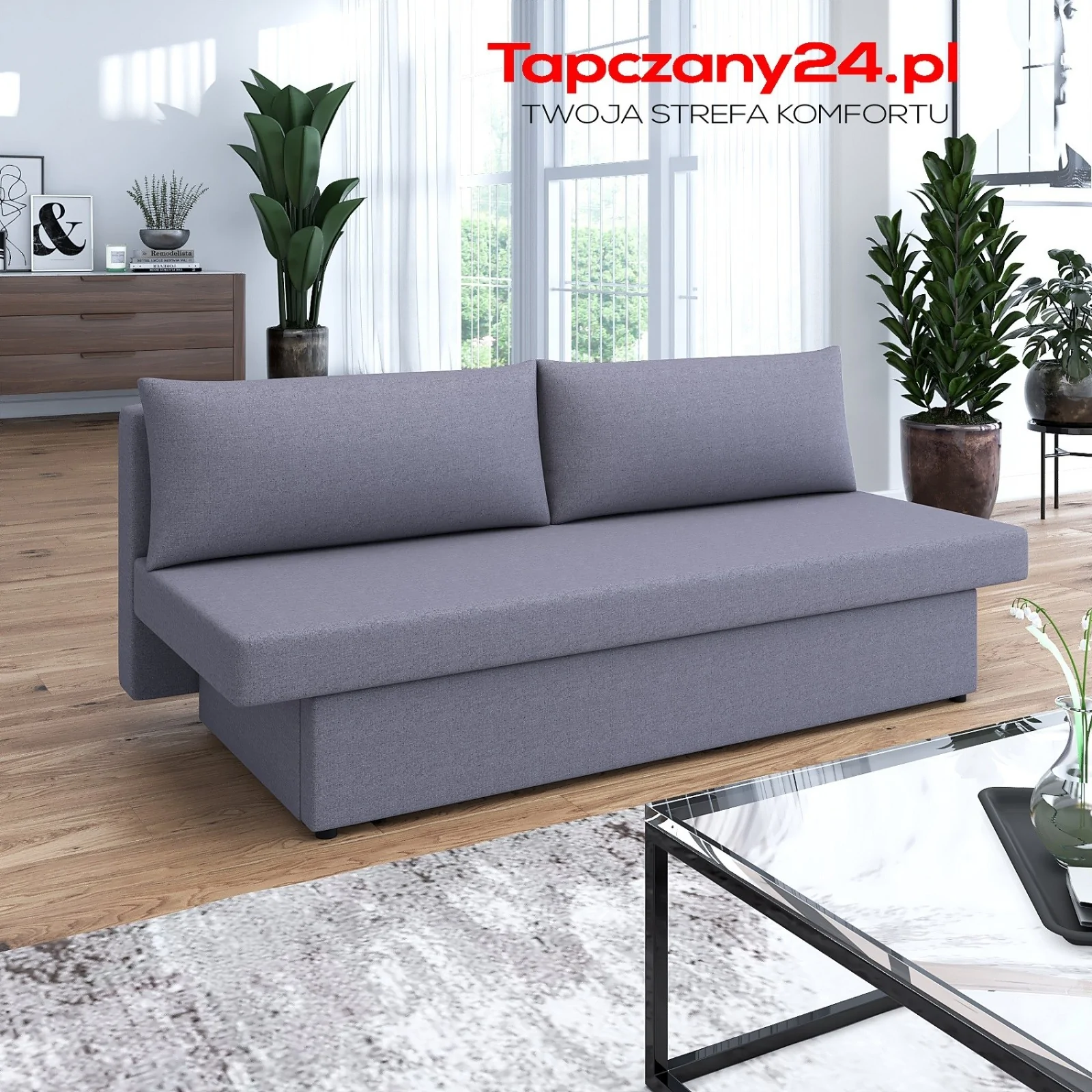 Sofa rozkładana Elia II Kanapa z pojemnikiem na pościel i funkcją spania