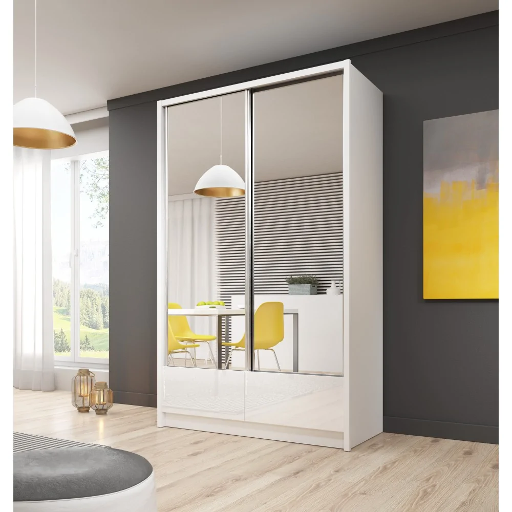 Szafa przesuwna Aria II z dwoma lustrami