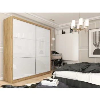 Szafa przesuwna ze szkłem Lacobel VIVIO 200 cm Szafa przesuwna ze szkłem Lacobel VIVIO 200 cm
