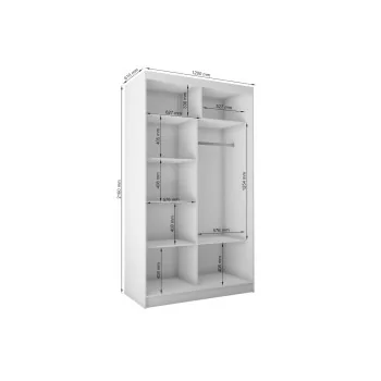 Szafa przesuwna VIVIO lacobel połysk 120 cm Szafa przesuwna VIVIO lacobel połysk 120 cm