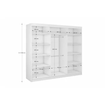 Szafa z Lacobelem VIVIO 240 cm