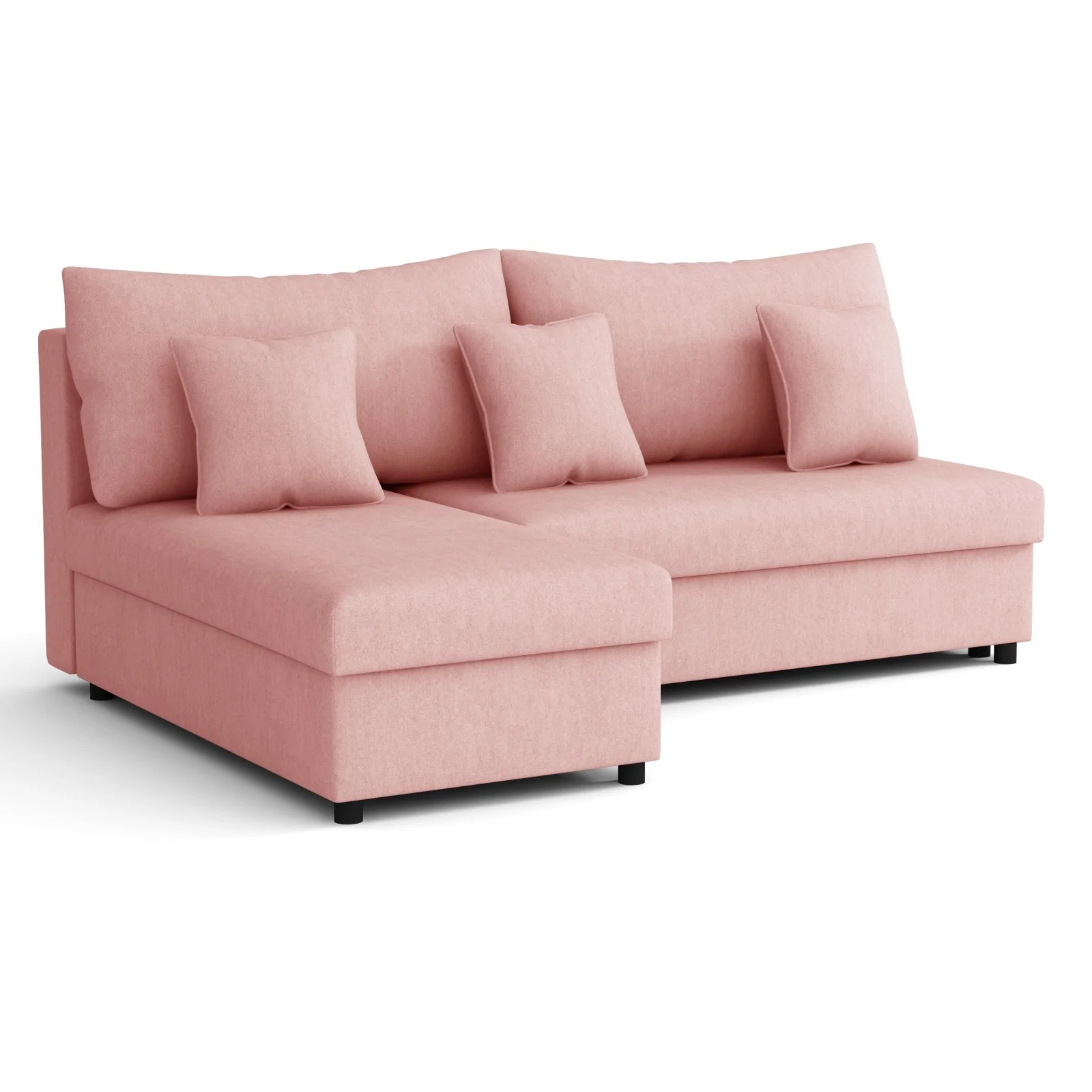 Narożnik z funkcją spania Andrea Tapczan rozkładany w tkaninie welurowej