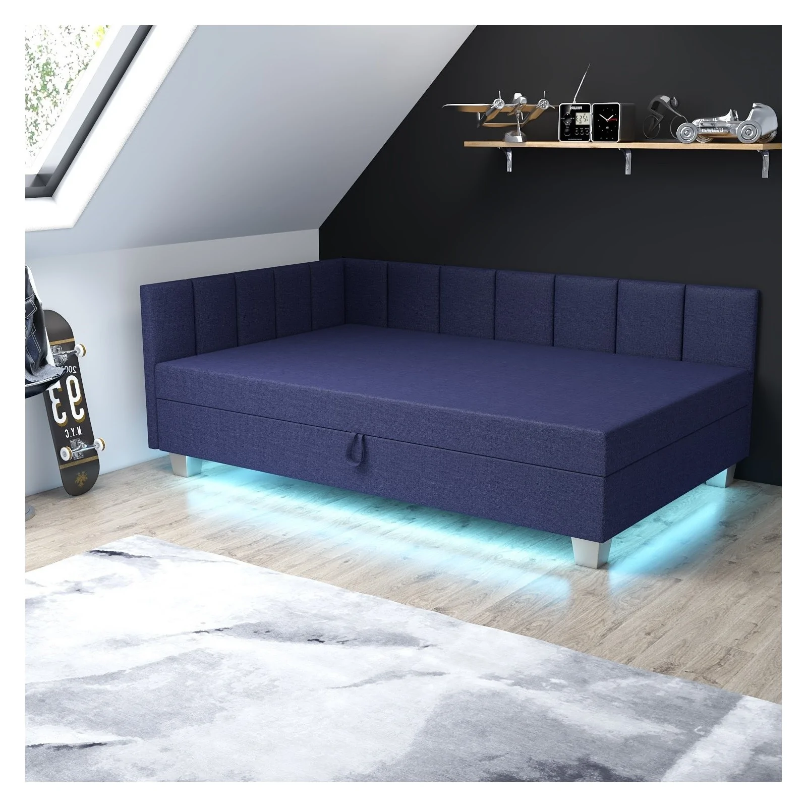 Tapczan Marcela+ granat 80/195 Produkt outletowy 9/75