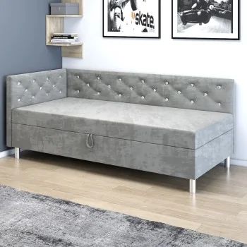 Łóżko młodzieżowe jednoosobowe Tapczan welur Princess+ Łóżko młodzieżowe jednoosobowe Tapczan welur Princess+