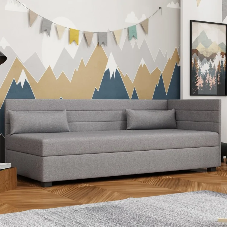 Młodzieżowe łóżko jednoosobowe Mars+, tapczan z pojemnikiem i materac