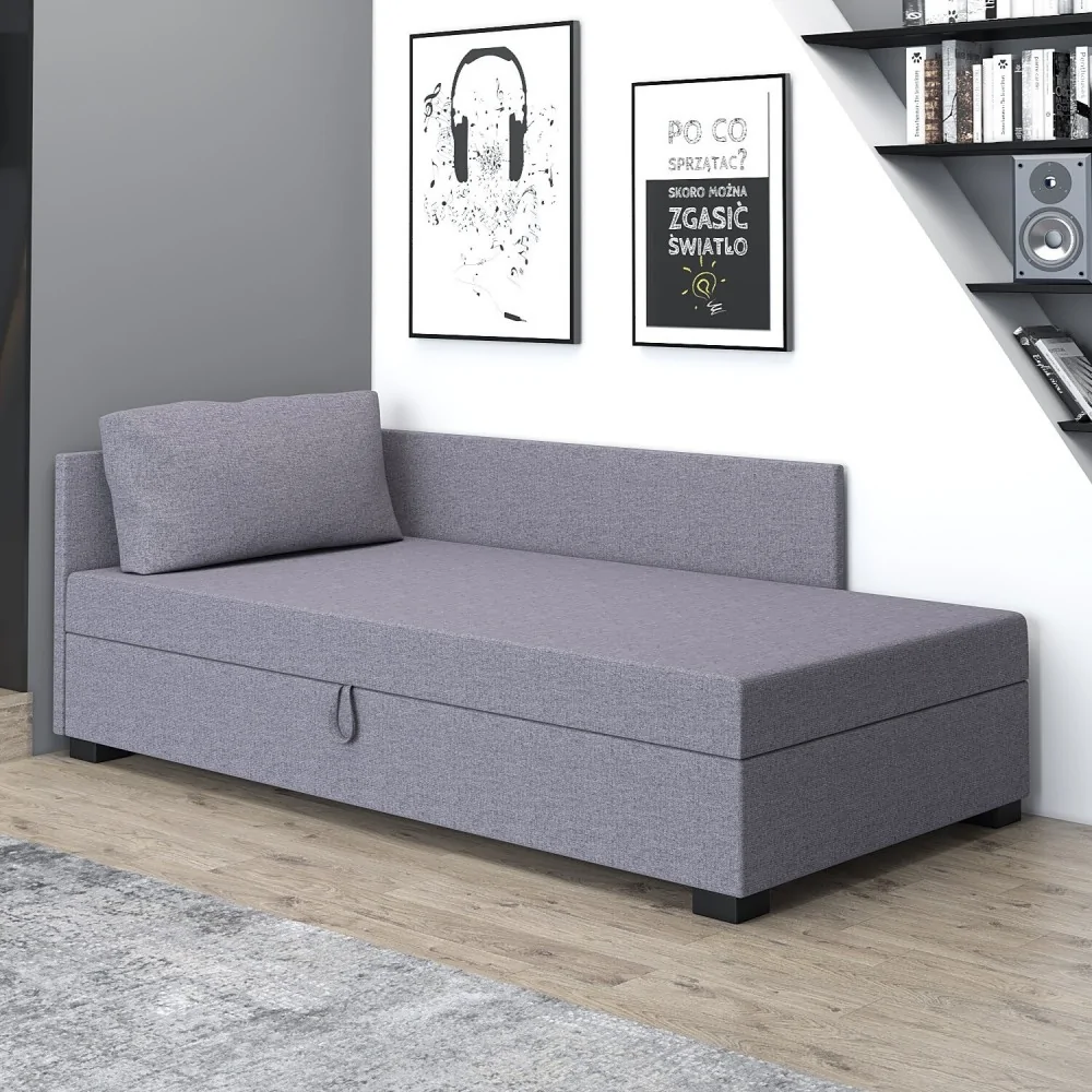 Łóżko Pola+ z pojemnikiem, tapczan jednoosobowy hotelowy młodzieżowy Łóżko Pola+ z pojemnikiem, tapczan jednoosobowy hotelowy młodzieżowy