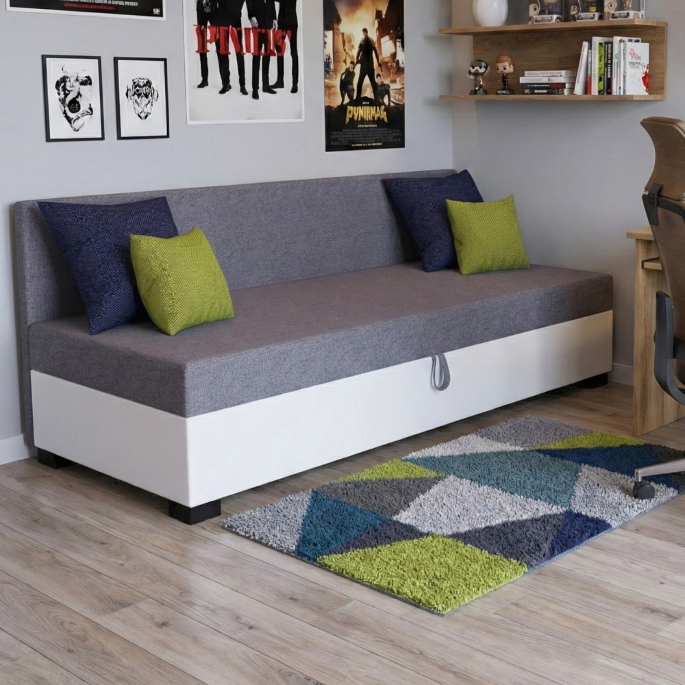 Tapczan Bob z oparciem 80-140x200 i pojemnikiem