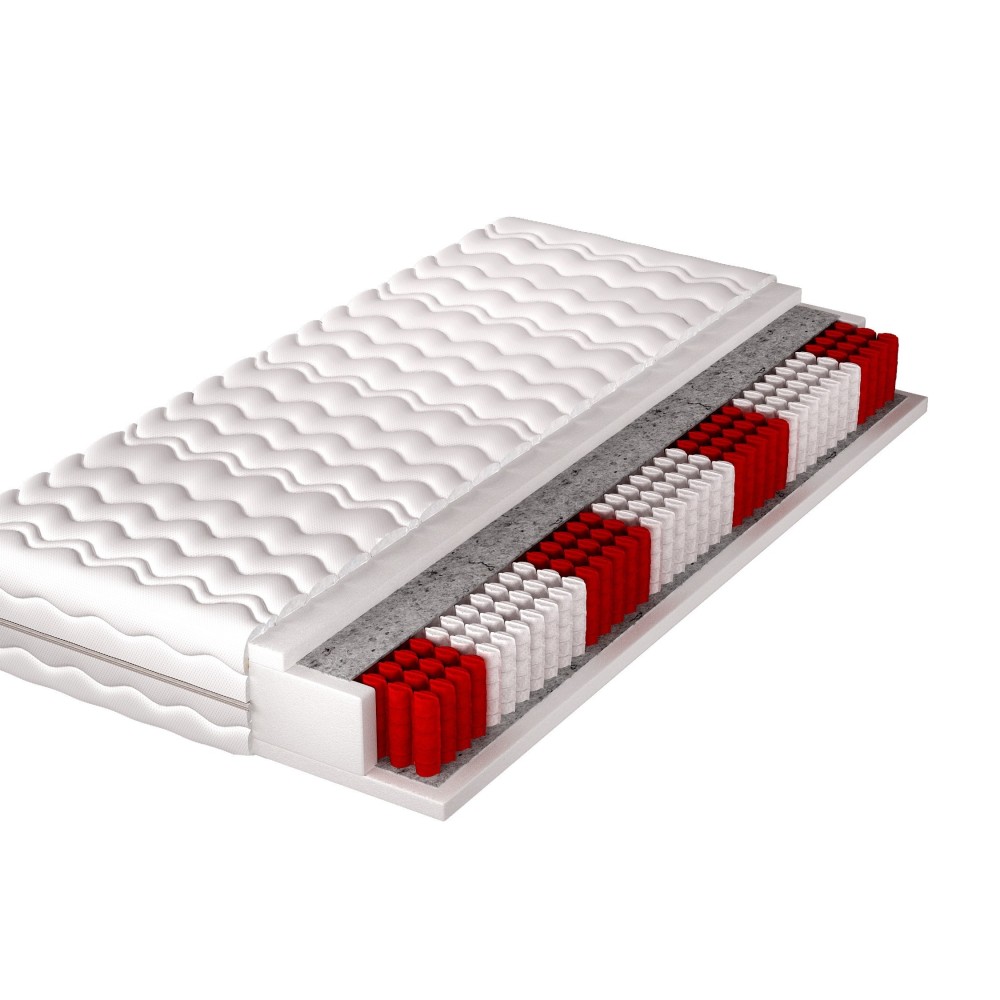 Materac Texi Multipocket 7 stref, średnio twardy 90-180 cm